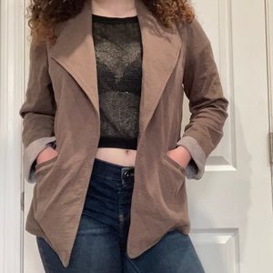 Matty M Brown Collared Cardigan